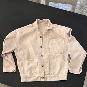 Light Pink Utility Jacket with Button Front